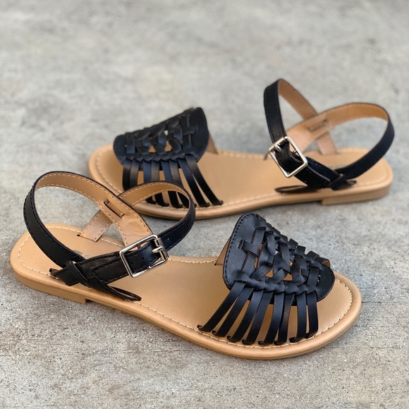 Soda Shoes - SODA Black Women’s Strap Huarache Sandals